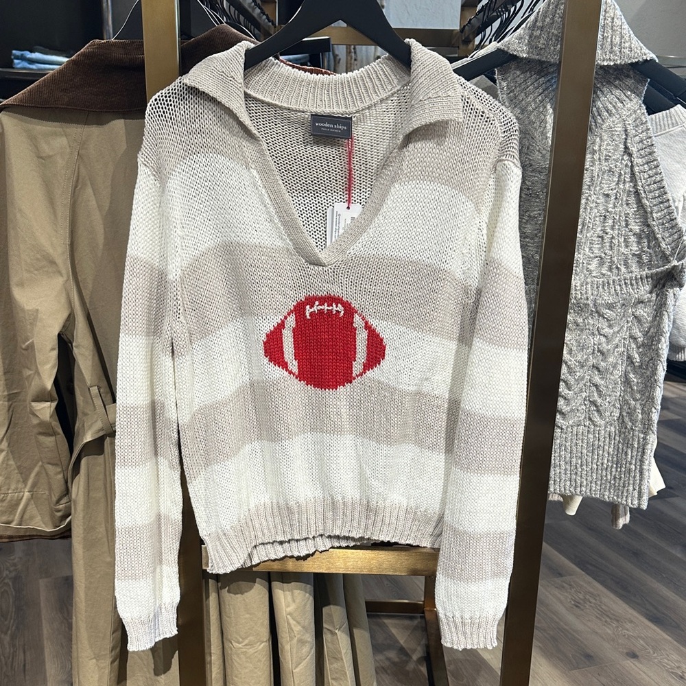 Football Striped Sweater